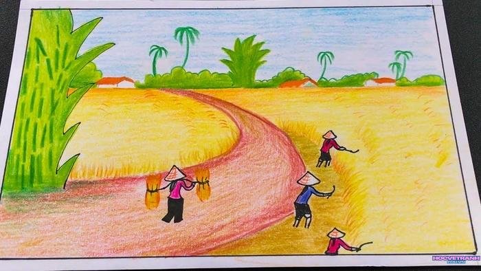 tranh phong cảnh làng quê