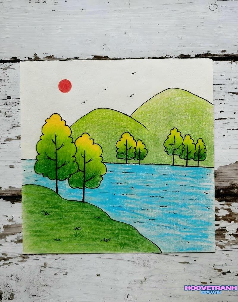 tranh phong cảnh sông