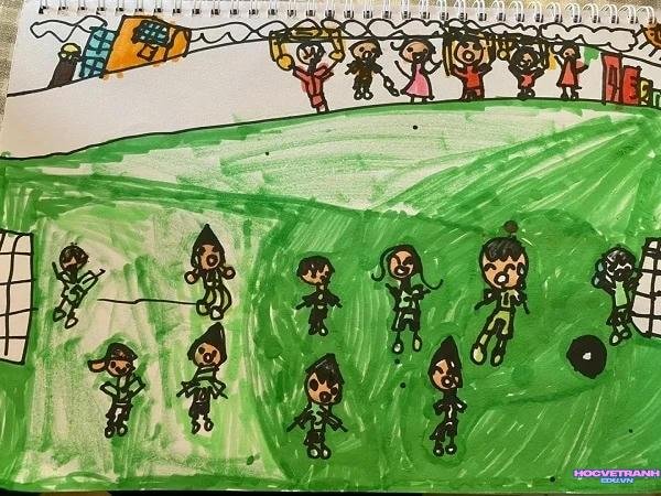 tranh sân cỏ xanh mướt