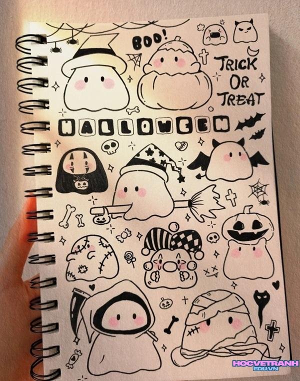 tranh sáng tạo halloween