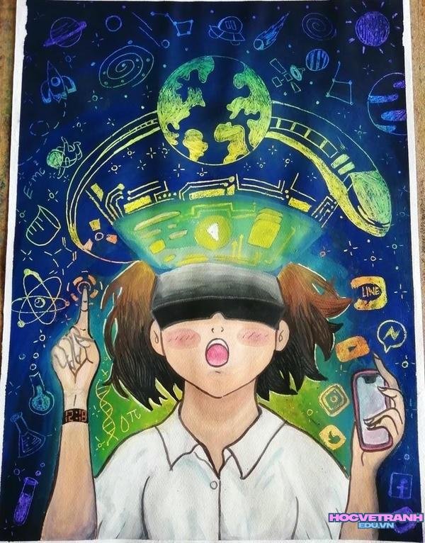 tranh suy nghĩ của em