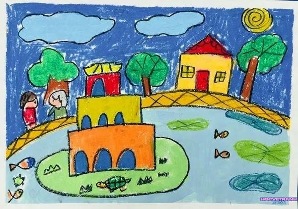 tranh thắng cảnh màu sắc