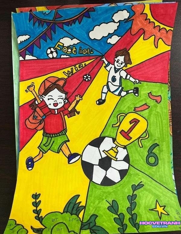 tranh thi đấu bóng đá