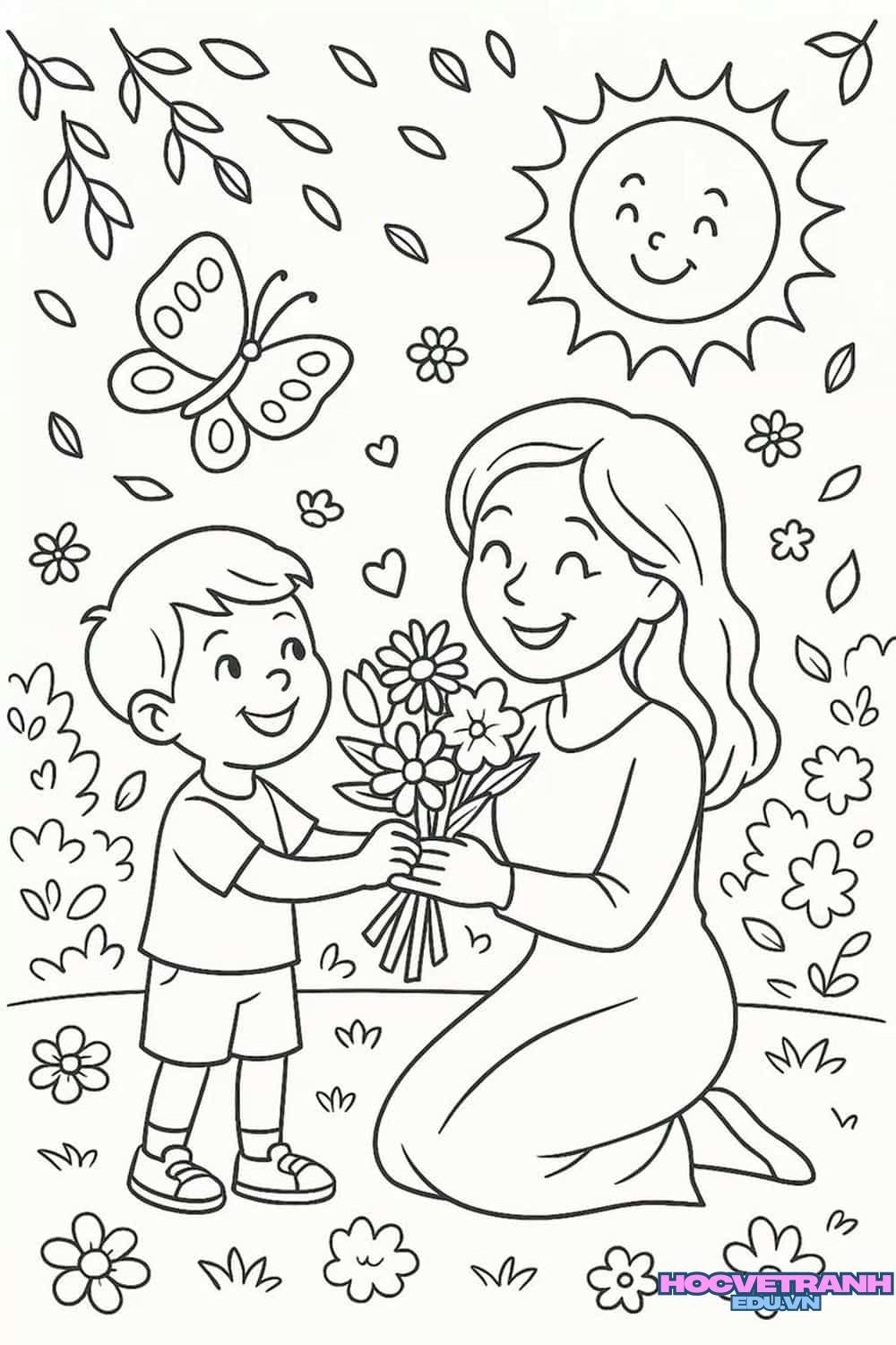 tranh tô màu 20 10 đơn