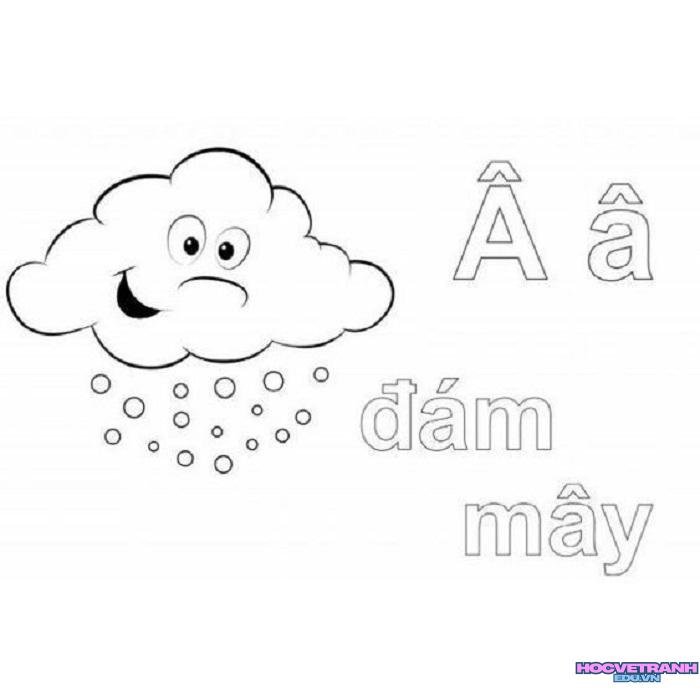 tranh tô màu 29 chữ cái tiếng việt chữ â