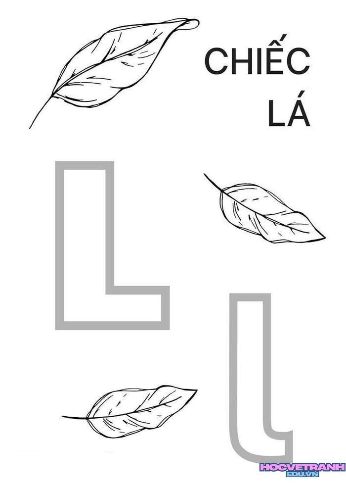 tranh tô màu 29 chữ cái tiếng việt l