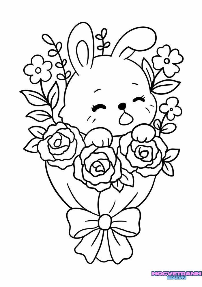 tranh tô màu 8 3 dễ thương