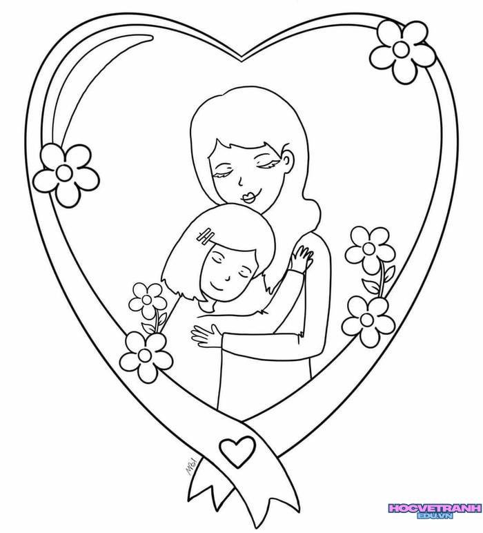 tranh tô màu 8 3 xinh nhất