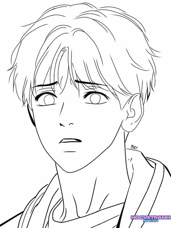 tranh tô màu anime cực cute