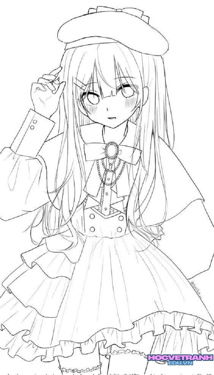 tranh tô màu anime cực ngầu