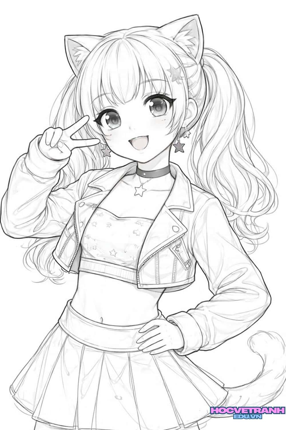 tranh tô màu anime ngầu lòi