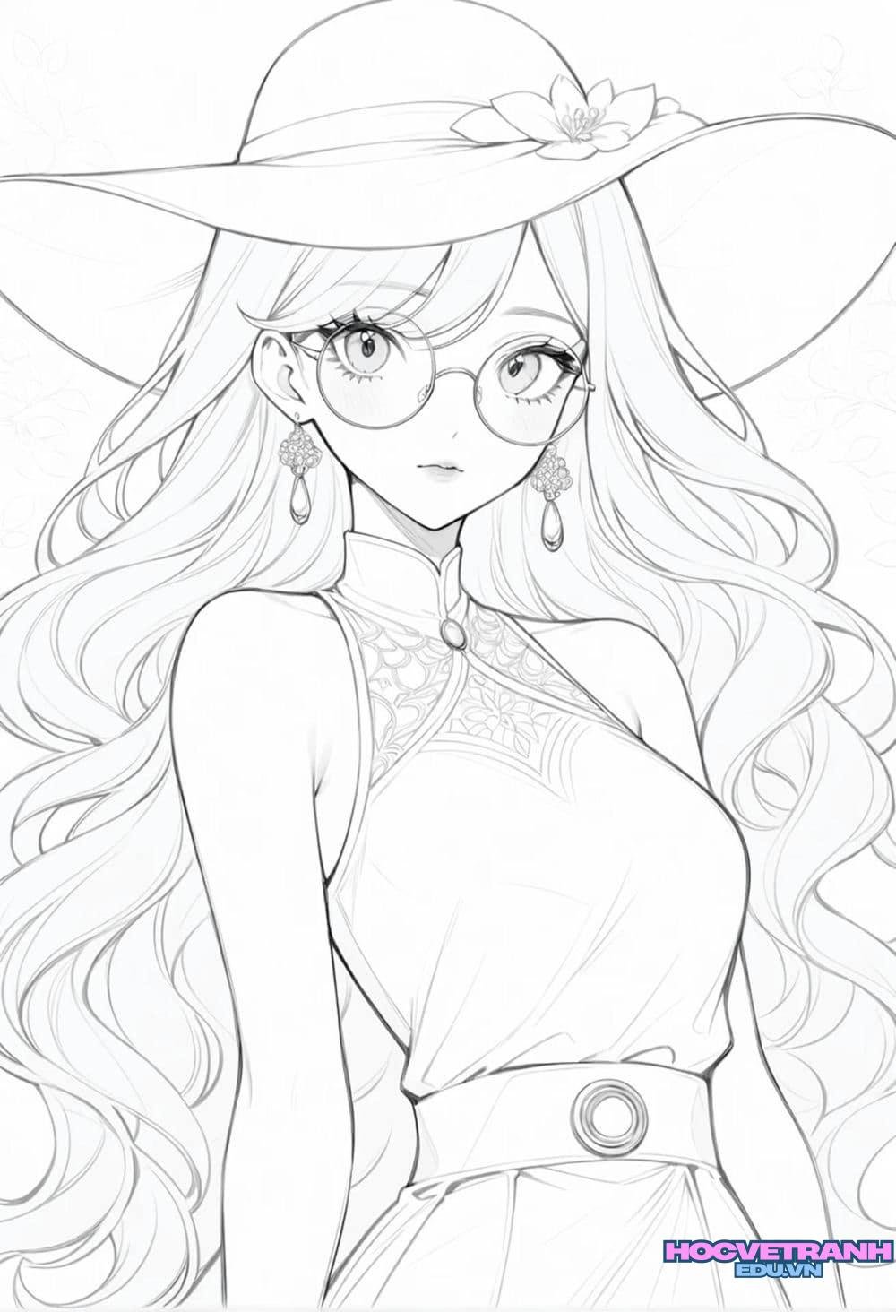 tranh tô màu anime sáng tạo