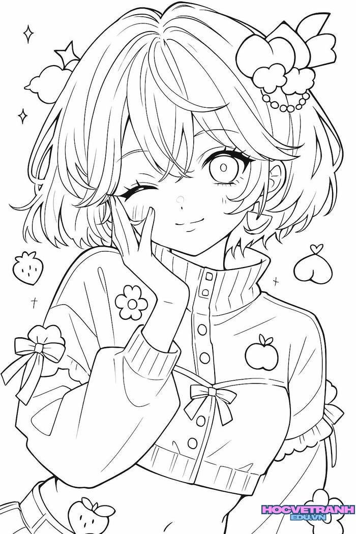 tranh tô màu anime