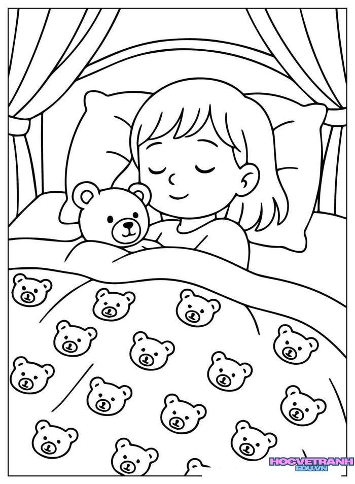 tranh tô màu bạn gái cực đẹp