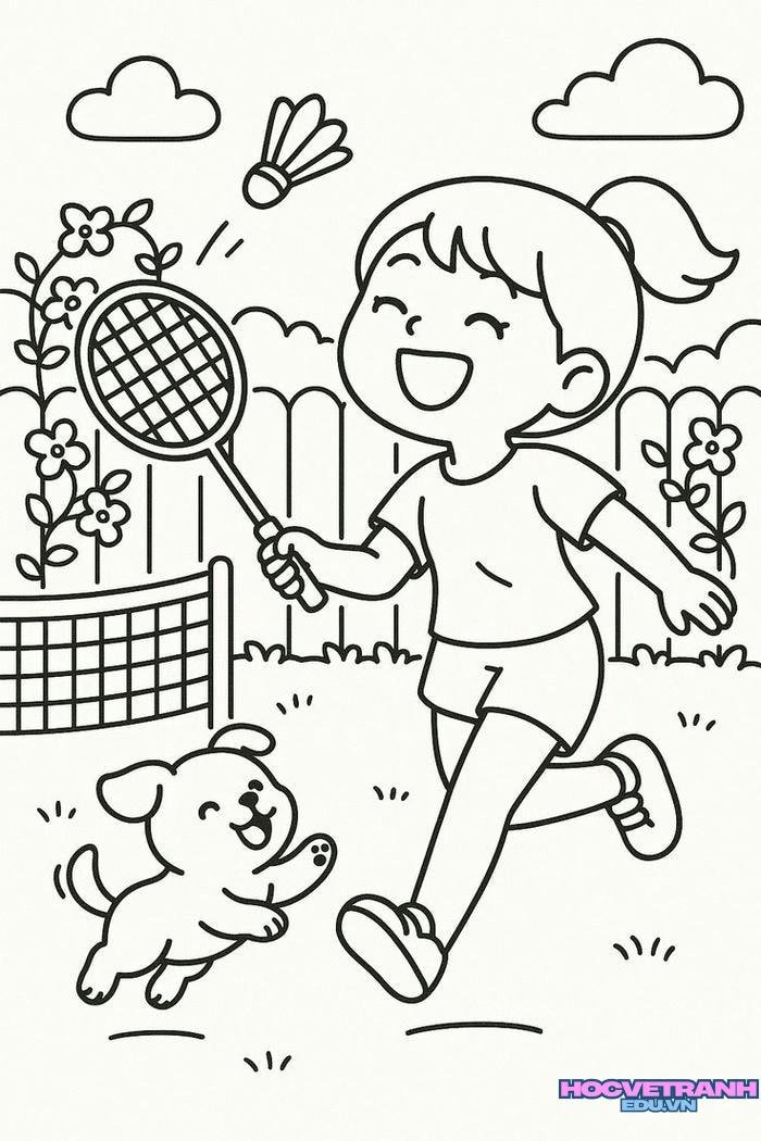 tranh tô màu bạn gái