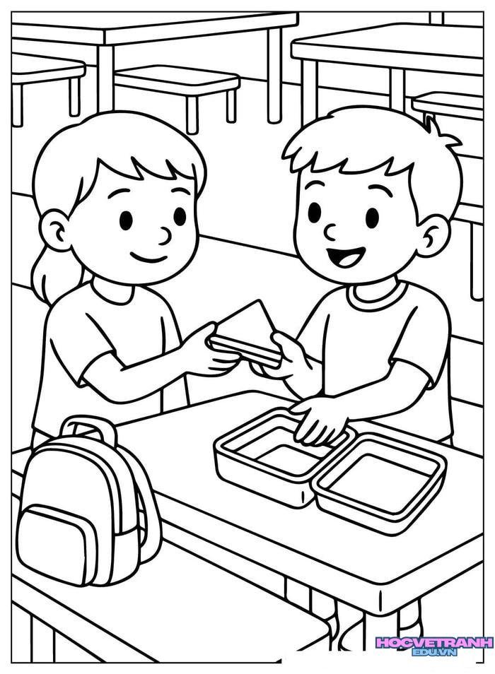 tranh tô màu bạn trai bạn gái siêu đẹp