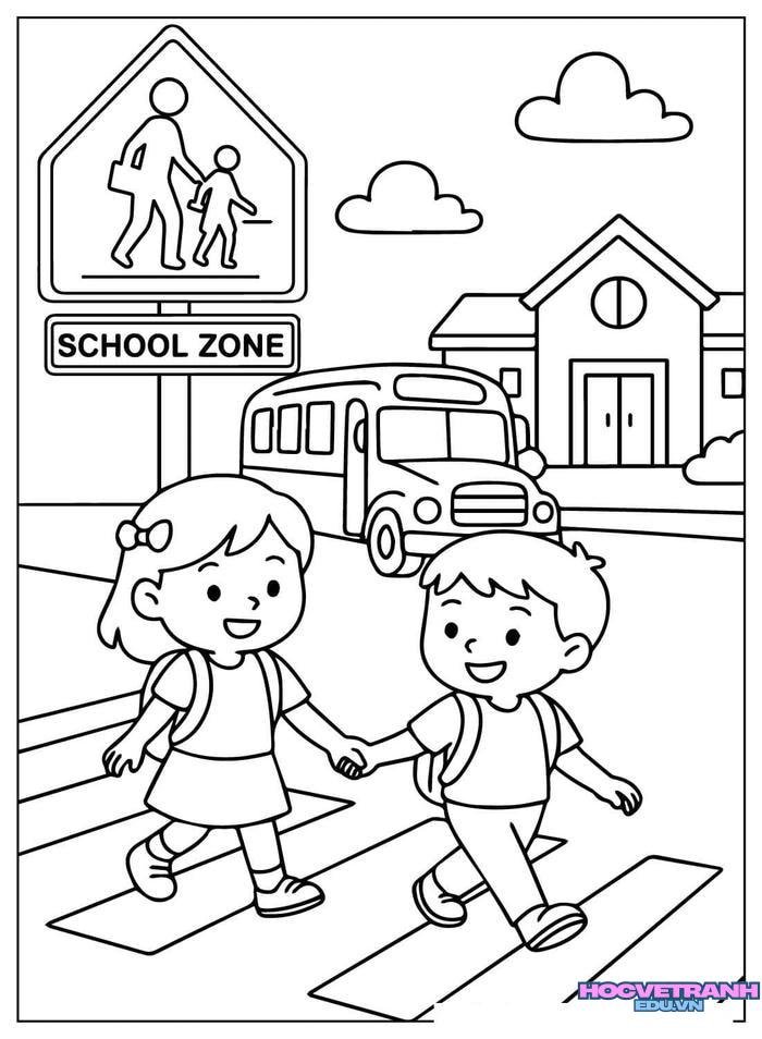 tranh tô màu bạn trai bạn gái xinh