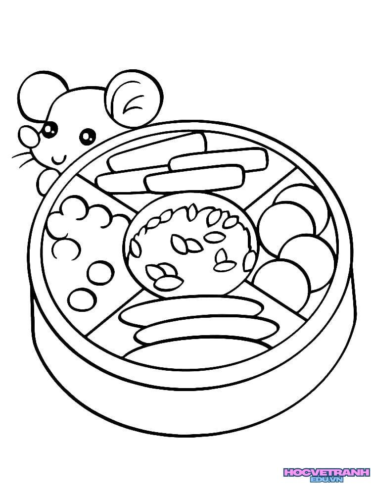 tranh tô màu bánh trung thu đẹp