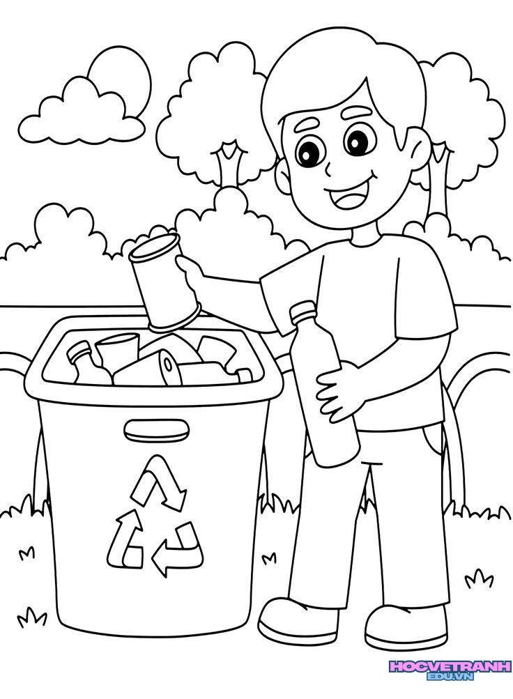 tranh tô màu bảo vệ môi trường