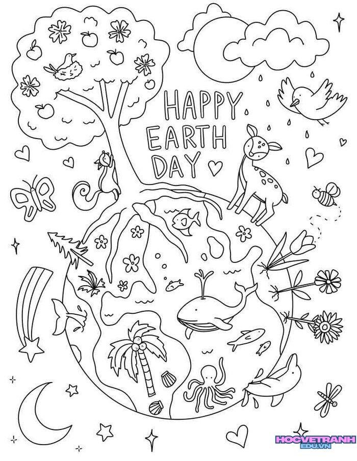 tranh tô màu bảo vệ môi trường 5d full
