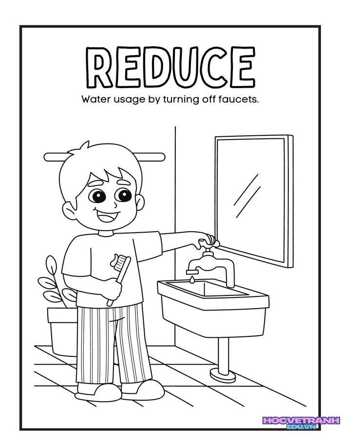 tranh tô màu bảo vệ môi trường 5s full