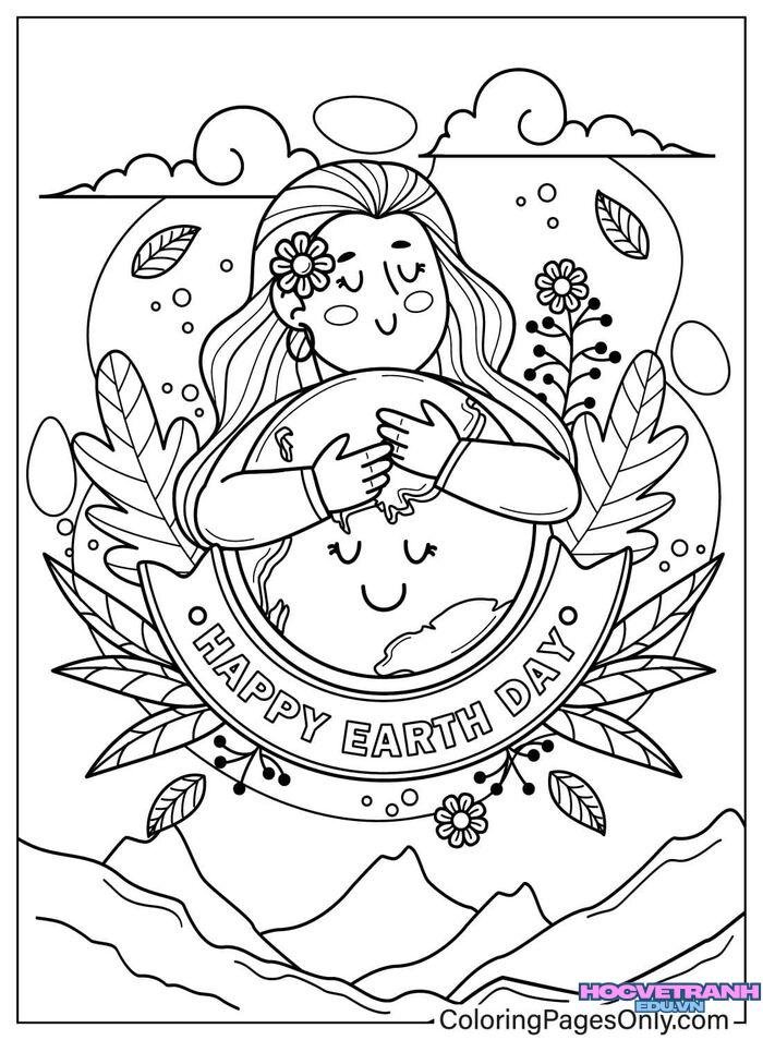 tranh tô màu bảo vệ môi trường đẹp 4d