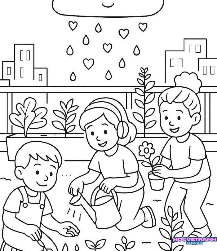 tranh tô màu bảo vệ môi trường full hd