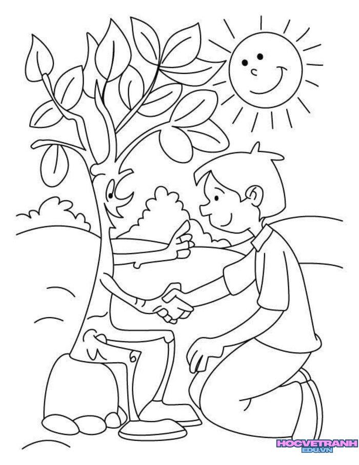 tranh tô màu bảo vệ trái đất 4k