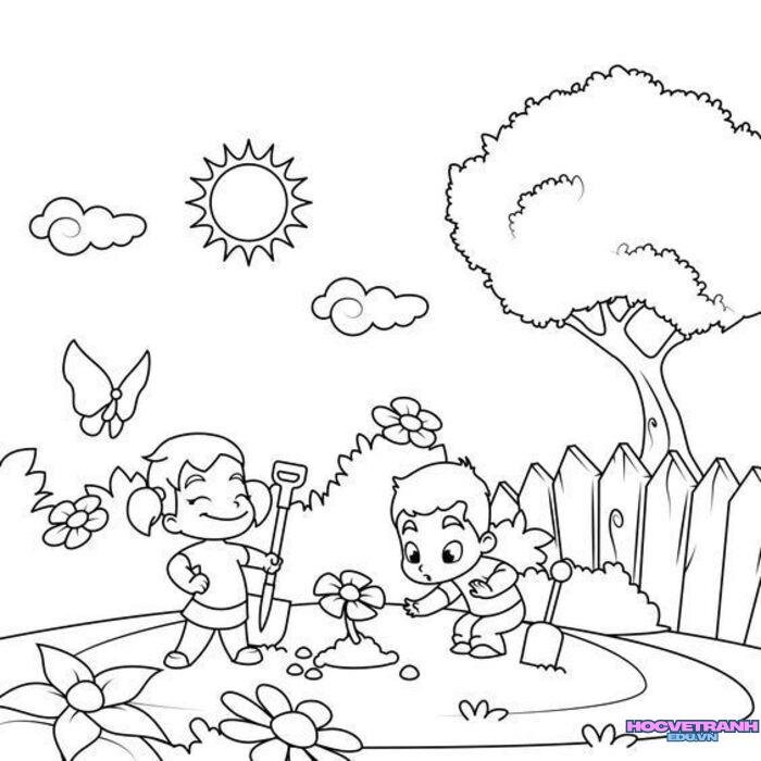 tranh tô màu bảo vệ trái đất đẹp 4d