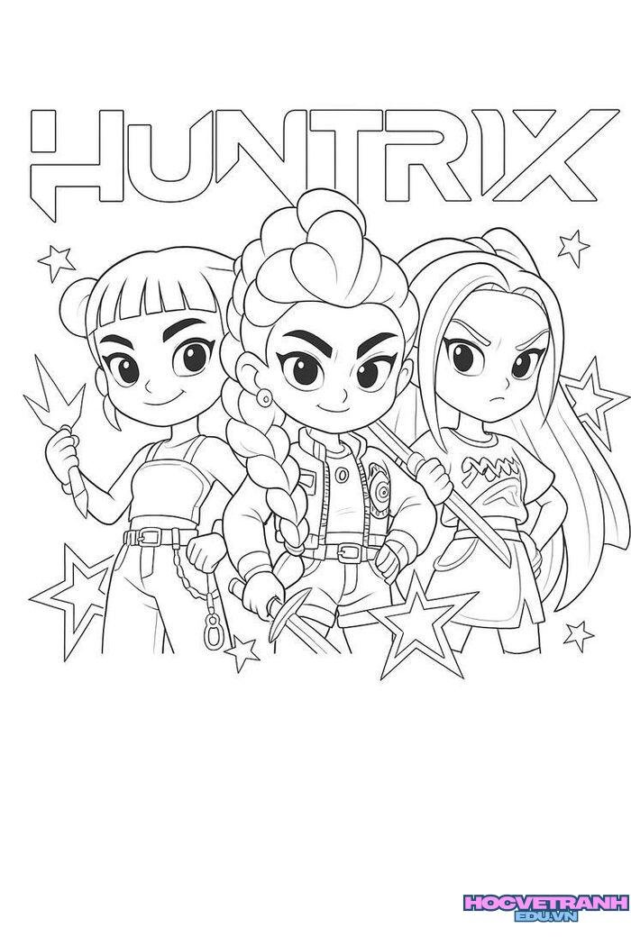 tranh tô màu bé gái 5k full