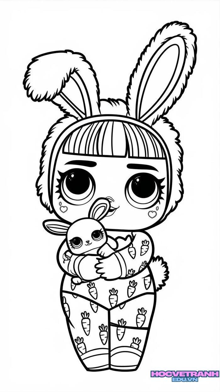 tranh tô màu bé gái 5s full