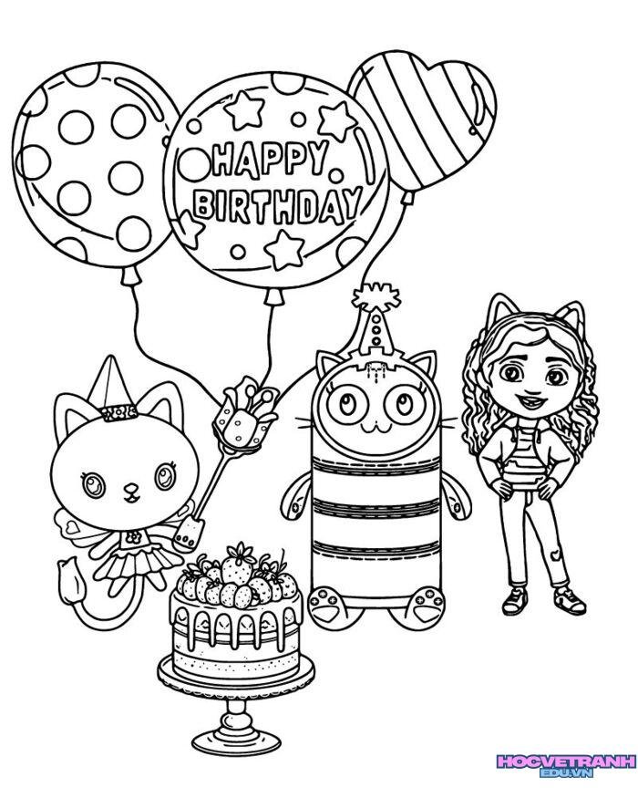 tranh tô màu bé gái xinh 5k full