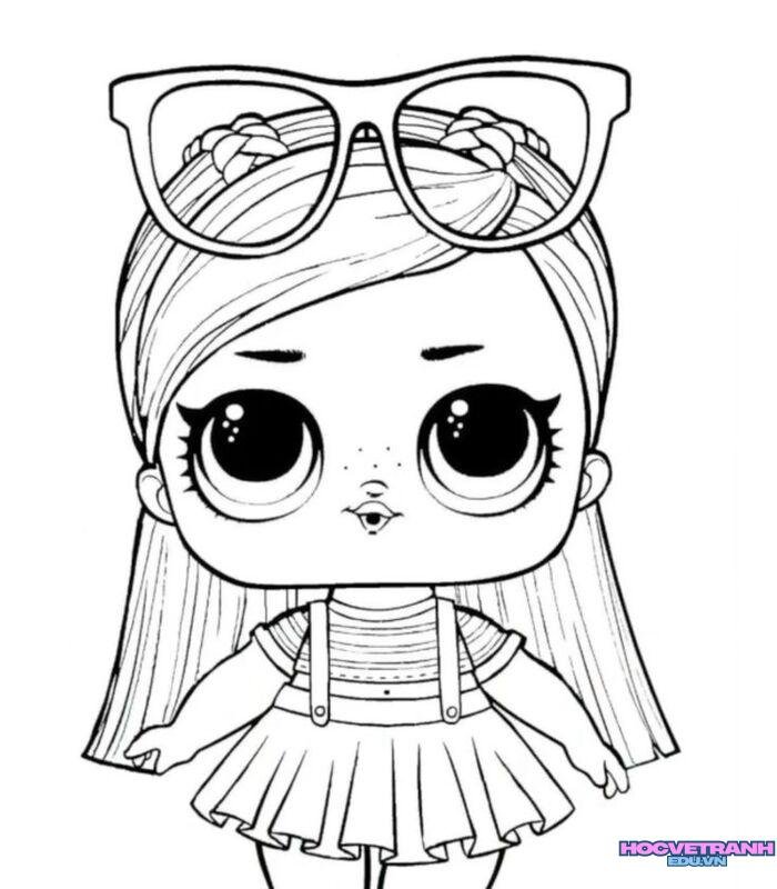 tranh tô màu bé gái