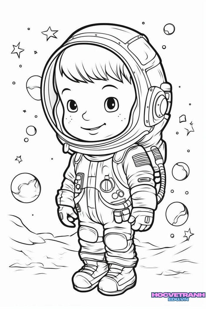 tranh tô màu bé trai 3d full