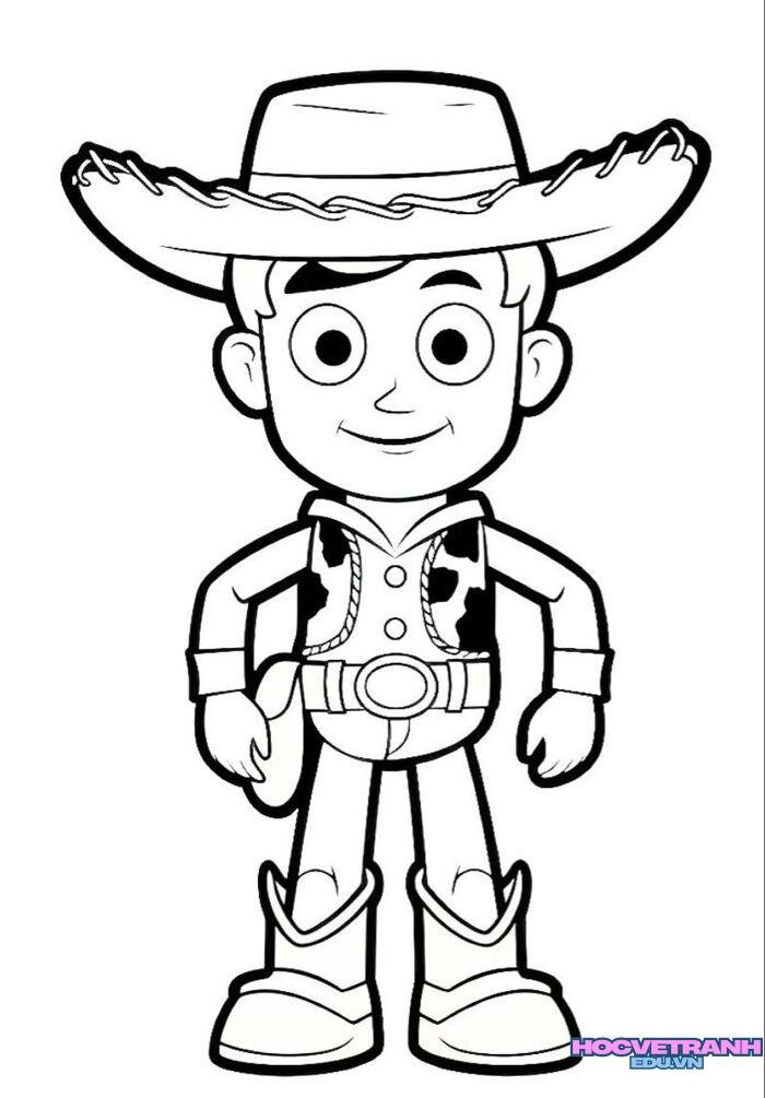 tranh tô màu bé trai 4d