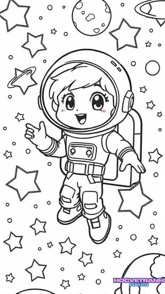 tranh tô màu bé trai 4s