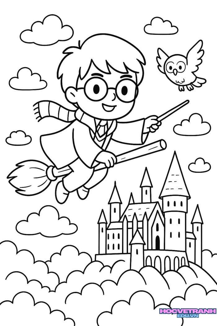 tranh tô màu bé trai 5d full