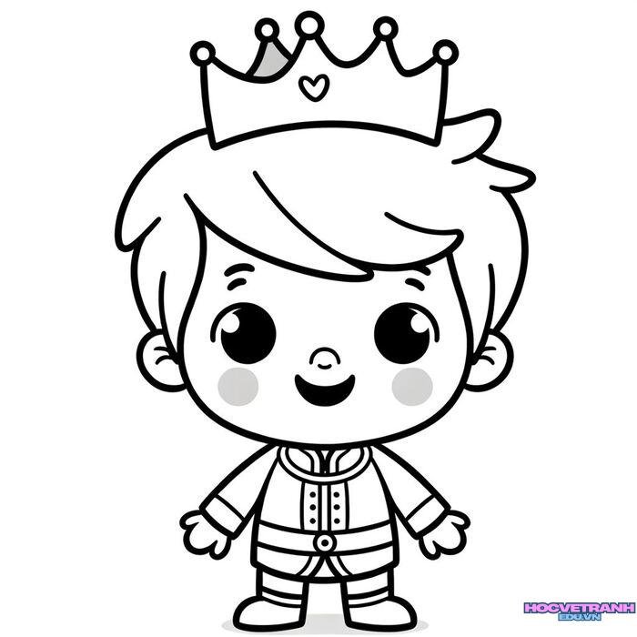 tranh tô màu bé trai 5d