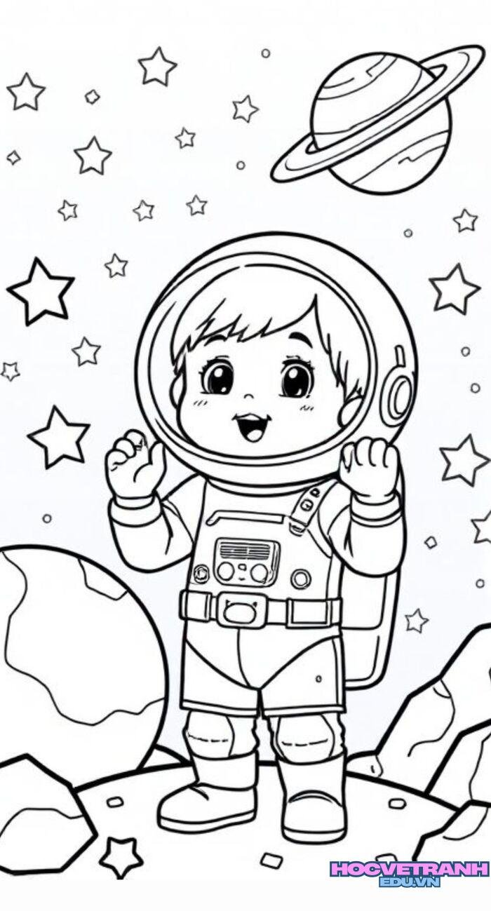 tranh tô màu bé trai 5k