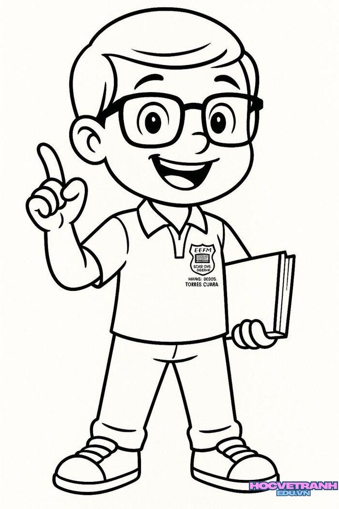 tranh tô màu bé trai 5s full