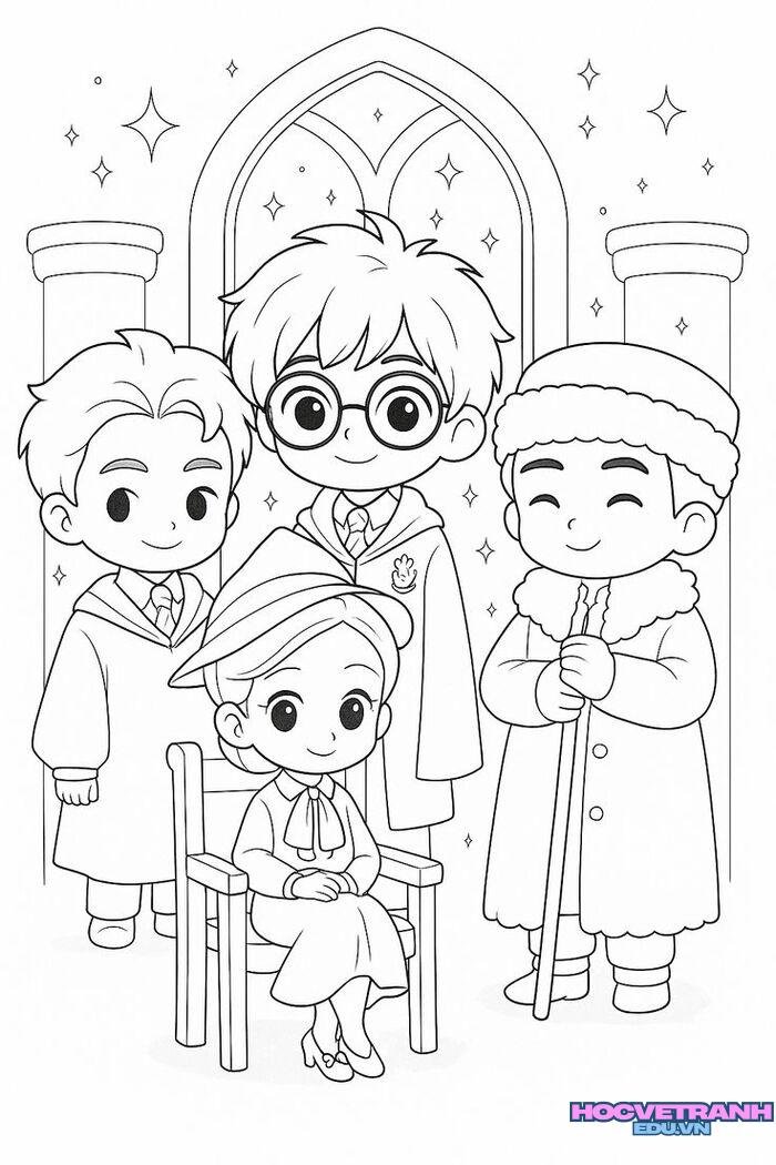 tranh tô màu bé trai 5s