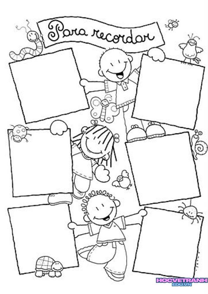 tranh tô màu bé trai bé gái 4d full