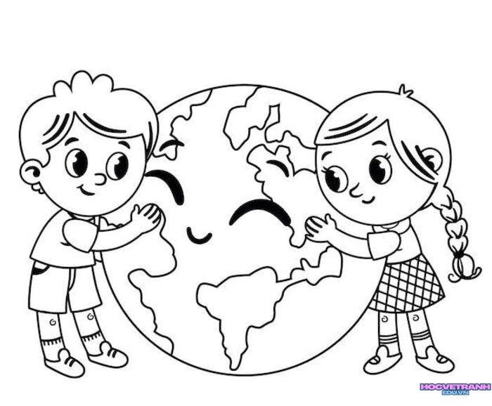 tranh tô màu bé trai bé gái 5d full