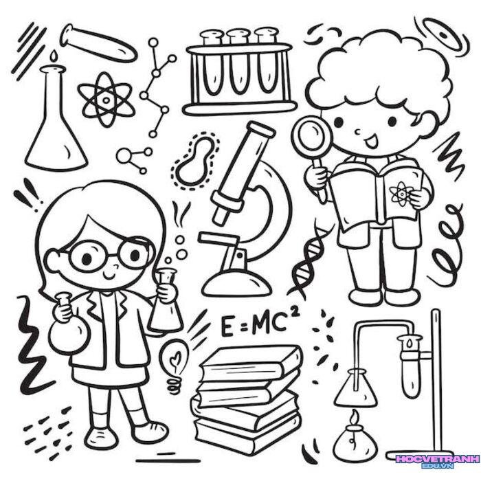 tranh tô màu bé trai bé gái full hd