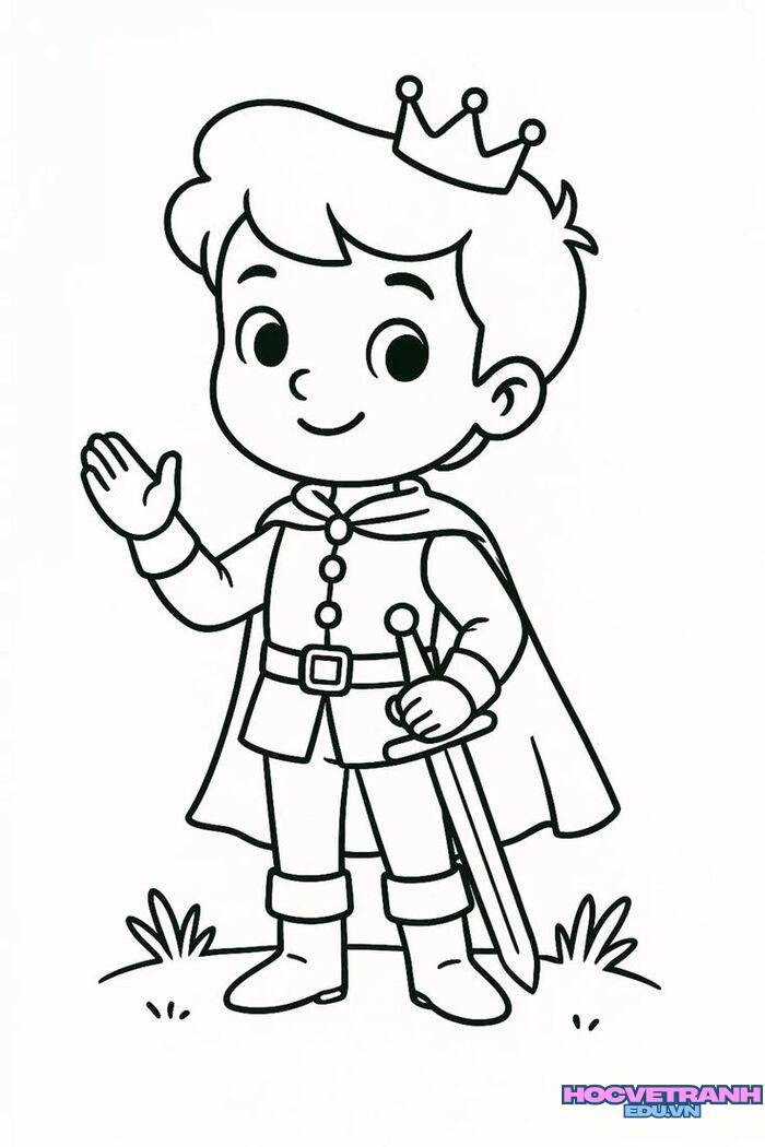 tranh tô màu bé trai đẹp hd