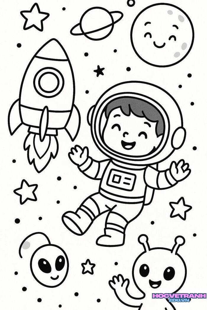 tranh tô màu bé trai full hd