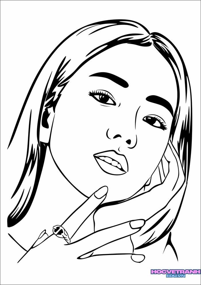 tranh tô màu blackpink 4d full