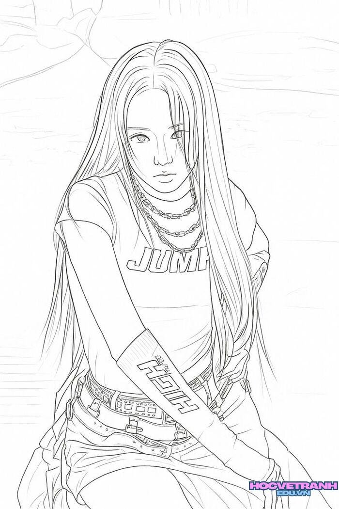 tranh tô màu blackpink 4s full