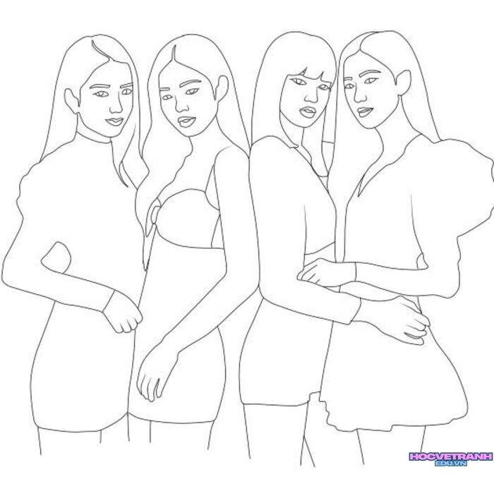 tranh tô màu blackpink 5k full