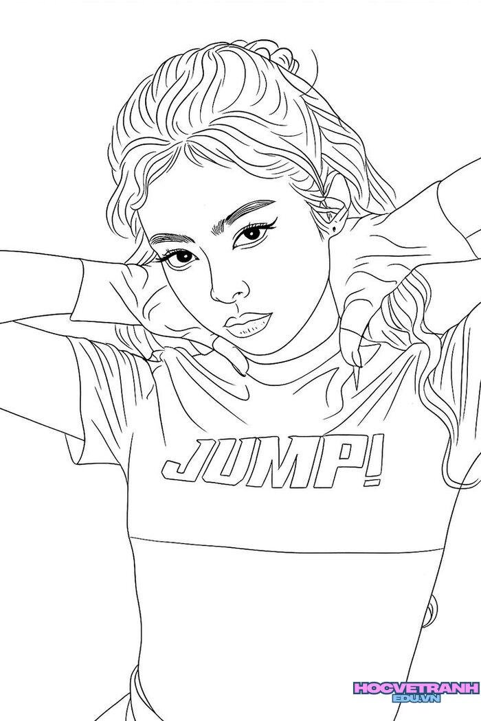 tranh tô màu blackpink 5s